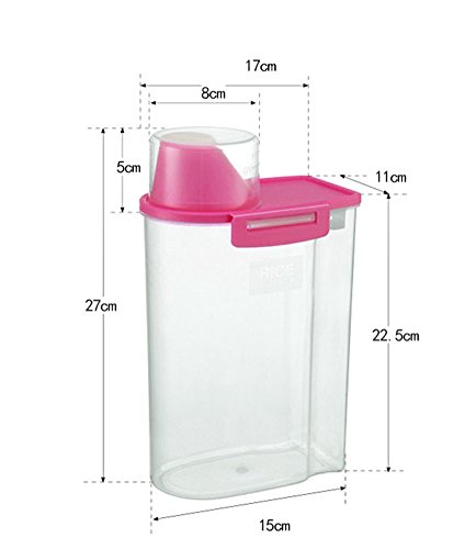 image for PISSION Pet Food Storage Container with Graduated Cup and Seal Buckles