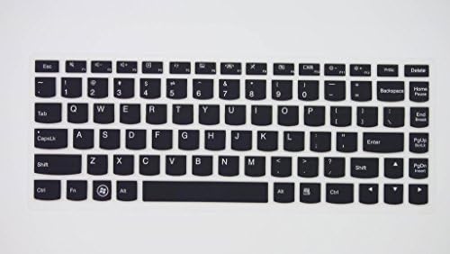 HYAIT 1Pcs Colorful Silicone Keyboard Protector Skin Cover for LENOVOIdeaPad U310,U300S,U400,S400T,YOGA13(Ultrabook),M490S,Z400,U330P/T,S310,Yoga2 Pro13,V4400/U,M4400/S/A,B4450S SEMI-BLACK