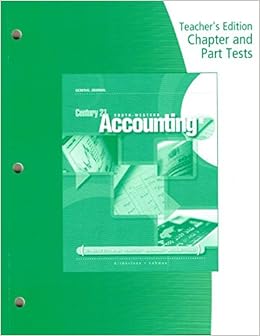 Teacher S Edition Of Chapter And Part Tests For Century 21 Accounting General Journal 9th Edition Claudia Bienias Gilbertson Mark W Lehman 9780538447768 Books