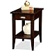 Laurent Narrow End Table, Solid Wood with Drawer and Shelf, Chocolate Cherry Brown, Perfect for Living Rooms, Bedrooms, and Small Spaces – Leick Home, 10506