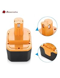 Powerextra 2 piezas Ryobi 14.4 V Batería de repuesto 2000 mAh 130224010 130224011 130281002 1314702 1400144 1400655 1400656 1400671 4400011