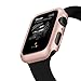 CooBES Compatible with Apple Watch Case Series 6/5/4 SE 44mm 40mm, Ultra-Thin Bumper PC Hard Lightweight Shockproof Protector Cover Slim Frame Accessories Compatible iWatch (Rose Gold, 40mm)