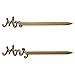 Royer 4" Plastic Mr. & Mrs. Wedding Cocktail Picks, Set of 48 - Made In USA (Gold)