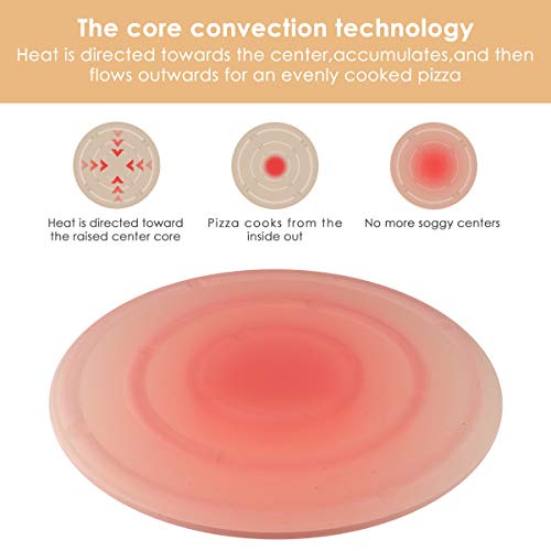 Pizza Stone, Cakie Heavy Duty Ceramic Pizza Grilling Stone, 16 Inch Round Baking Stone, Pizza Pan, Perfect for Oven, BBQ and Grill, Thermal Shock Resistant, Durable and Safe