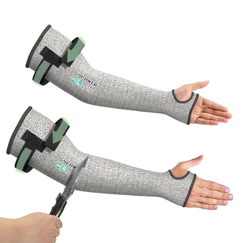 Schwer Schützende Armstulpen, ANSI A6 schnittfeste Ärmel, Grau, Pro Skin-A6 Cut-18 IN