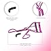 Shimarz Eyelash Curler Extra Refill Pad Included, Curls Eyelashes Effortlessly, Lightweight Sparkling Metallic Magenta Frame, Great Addition to Your Eyelash Applicator Tool & False Lashes Kit
