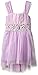 My Michelle Girls' Big Two Tone Hi Low Dress with Shredded Bodice and Jeweled Waistband