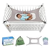 Baby Crib Hammock by Easy Gorilla - Newborn Bed Sleeping Essentials for Boys and Girls - Breathable and Portable - Infant Sleep Comfort Gifts for Indoor Cot - Cradle - Safety Mesh Nursery Nap Hammocks