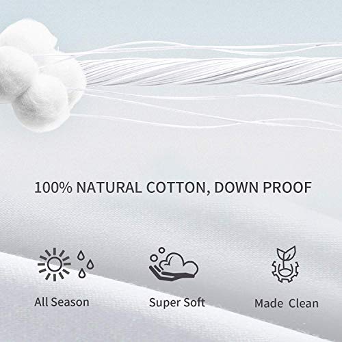 HOMBYS 120x98 Oversized King Goose Down Comforter,100 Cotton Down