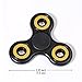 PROSPIN Black Tri-Spinner with 3 Yellow Ceramic Bearing Spinner Fidget Toy ADHD EDC Stress Reducer Focus Toy for Hand Killing Time Non-3D printed