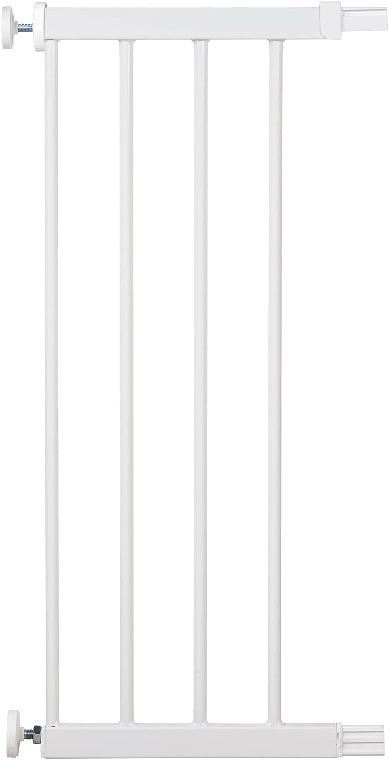 Safety 1st Easy Close Metal 28cm Baby Safety Gate Extension, No Drilling or Screws Required, Easy to Install Baby Stair Gate Pressure Fit Extension, White