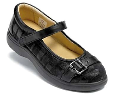 Amazon.com | Surefit 'Florence' Orthopedic Mary Janes, Black, Women's 8W | Flats