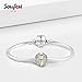 SOUFEEL November Birthstone Charm Champagne Swarovski Crystal 925 Sterling Silver Charms for European Bracelet