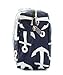 N.Gil Nautical Anchor Print Small Canvas Cosmetic Travel Bag