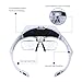 Headband Magnifier Glasses With LED Light, Head Mount Magnifier Handsfree Reading Magnifying Glasses with Light for Close Work Jeweler Loupe Craft Watch Repair Hobby 5 Lenses 1.0X 1.5X 2.0X 2.5X 3.5X
