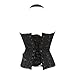 Women's Steampunk Retro Steel Boned Corset Waist Cincher Bustier Shapewear Top 3X-Large Black
