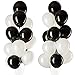 MOWO Black White Latex Balloons, Party Decorations, Helium Balloons, 12 inches, 3.2g/pcs, Pack of 100