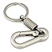 maycom Retro Style Simple Strong Carabiner Shape Keychain Key Chain Ring Keyring Keyfob Key Holder (Matte Silver)