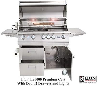 review Lion Premium Grills 40-Inch Liquid Propane Grill L90000 on Cart with Exclusive Best of Backyard Gourmet Package