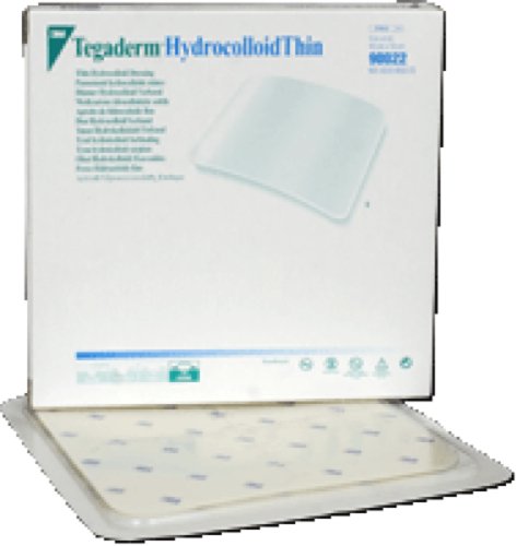 Tegaderm Hydrocolloid Thin Dressing with Outer Clear Adhesive 4" x 4" (Box of 5 Each)