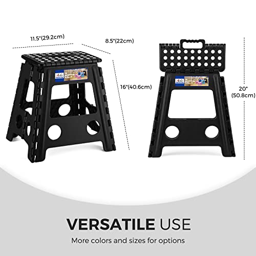 ACKO Folding Step Stool 16 Inch Stool 400 LB Weight Capacity Plastic