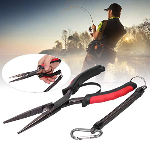 Vbestlife L-Zange Werkzeug, Angelhaken entfernen Drahtschneider Angelzange mit Anti-Lost-Seil für Angelausrüstung – Bild 8