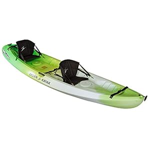 Ocean Kayak Malibu Two Tandem Sit-On-Top Recreational Kayak, Envy, 12 Feet