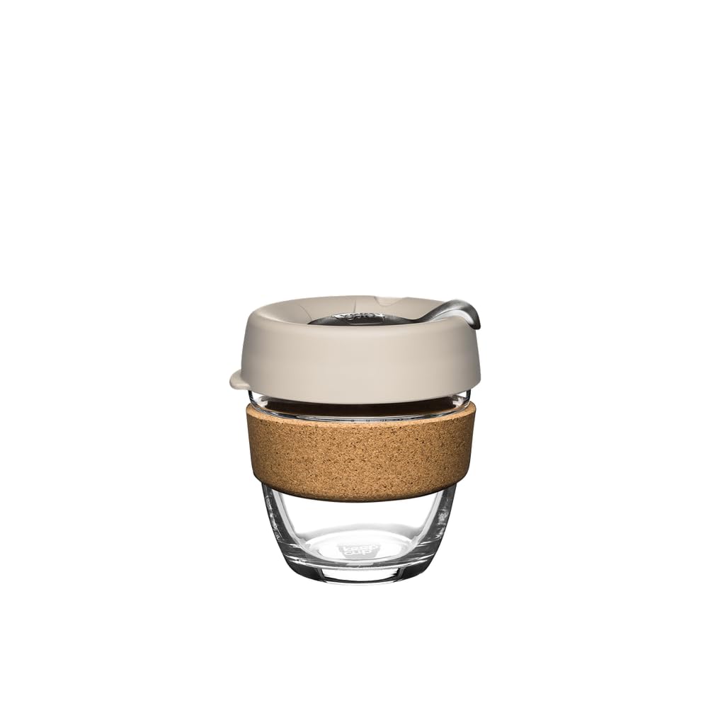 KeepCup Reusable Coffee Cup - Brew Tempered Glass and Natural Cork, S 8oz/227ml - Filter