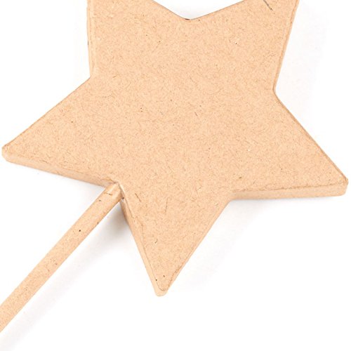 Factory Direct Craft Unfinished Paper Mache Star Wands | 6 Wands