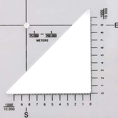 GOTICAL Military UTM/MGRS Coordinate Scale – Map Reading and Land Navigation – Topographical Map Scale, Protractor and Grid Coordinate Reader – Pairs with Compass and Pace Counter Beads Military Map