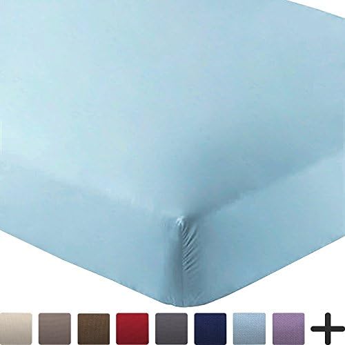 Urban Bed Full Size Fitted Sheet Only Brushed Microfiber 1800 Bedding - Pieces Sold Separately for Set - (Sky Blue) Fit Up to 12" inches Deep Pocket Fully Elastic All Around