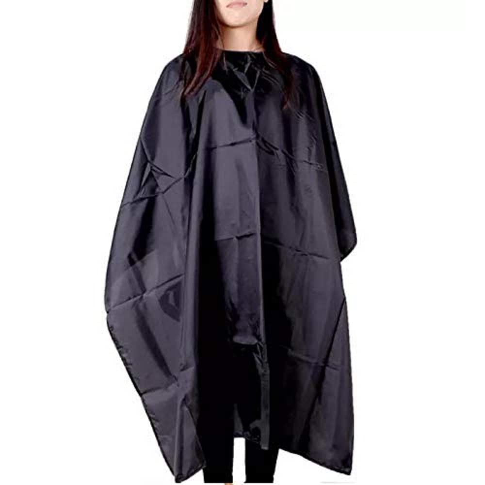 Boolavard Hair Cut Hairdressing Salon Cape Professional Waterproof Nylon Hairdressers Barbers Cape Gown, Black