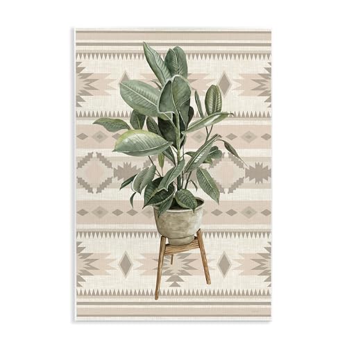 Stupell Industries Aztec Planter Lush Plant Wall Plaque Art, design by Cindy Ja…