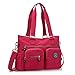 Tiny Chou Multipurpose Water Resistant Premium Nylon Tote Handbag Cross Body Shoulder Bag for Women,Medium,Black