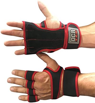Workout Gloves With Wrist Support for Cross Training, CrossFit, Weightlifting, Pullups, Gym, Powerlifting. Best CrossFit Gloves for Grip, Pull ups Hand Protection - Adjustable Strap for Comfort