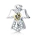 BAMOER Angel Love Sterling Silver Charm with Clear CZ Charm Bead for European Bracelet Gift