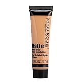 MISS ROSE Base Face Liquid Foundation Smooth Makeup Matte Wear Concealer Sun Block Cream(#7)
