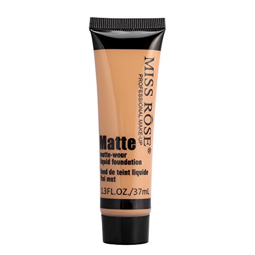 MISS ROSE Base Face Liquid Foundation Smooth Makeup Matte Wear Concealer Sun Block Cream(#7)