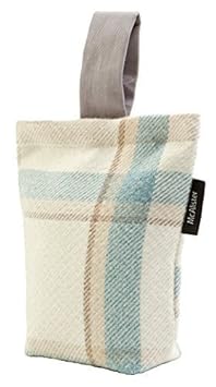 McAlister Textiles Signature Kollektion | Heritage Türstopper im Tartan-Muster kariert in hellem Blau | Deko Türsack Rustikal