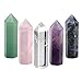 CrystalTears 5pcs Healing Crystal Single Point Wand Natural Gemstone Polished Tumbled Stone Decor-35mm