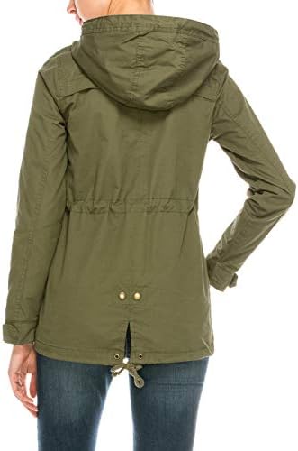 FASHION BOOMY Women's Zip Up Safari Military Anorak Jacket with Hood Drawstring - Regular and Plus Sizes 6 FASHION BOOMY Women's Zip Up Safari Military Anorak Jacket with Hood Drawstring - Regular and Plus Sizes