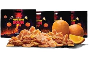 Final Boss Holiday Sour Candy | Level 4 Souranges, 4 Packs - Extreme Sour Fruit Chews with Real Dried Oranges, No Artificial Colors or Flavors, Low Calorie Snack for Kids, Teens, Adults
