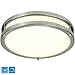 LB72118 LED Flush Mount Ceiling Light, 12 inch, 15W (150W Equivalent) Dimmable 1200lm, 3000K Warm White, Brushed Nickel Round Lighting Fixture for Kitchen, Hallway, Bathroom, Stairwell