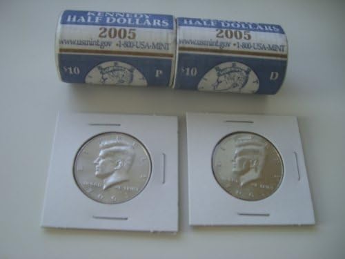 2005 P &amp; D Mint John F Kennedy Half Dollar Two Uncirculated Halves Coin Set