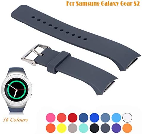 Cyeeson Samsung Gear S2 SM-R720/R730 Smart Watch Replacement Band, Accessory Soft Silicone Gel Wristband Strap Smartwatch Band for Samsung Galaxy Gear S2 SM-720/SM-730 Sport Smartwatch