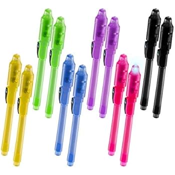 Sypen Invisible Disappearing Ink Pen Marker Secret spy Message Writer with uv Light Fun Activity for Kids Party Favors Ideas Gifts and Stock Stuffers, (12 Pack)