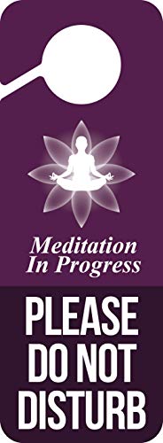 Meditation Door Hanger | Do Not Disturb Sign | by Baby Marley (Purple)