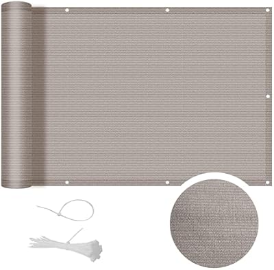Cool Area HDPE Balcony Privacy Screen Windproof Anti-UV Taupe 80x300cm