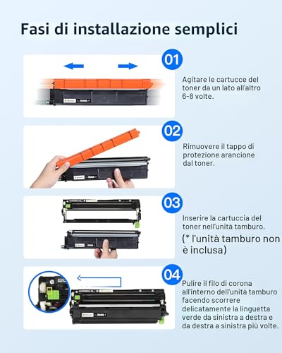 GPC Image TN248XL TN248 Compatible Toner for Brother TN-248 XL TN248CMYK for MFC-L3740CDW L3740CDWE MFC-L3760CDW DCP-L3560CDW DCP-L3520CDW HL-L3240CW HL-L3220CW (Black Cyan Magenta Yellow, 5-Pack)