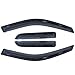 Deebior 4pcs Outside Mount Style Window Rain Guards Durable Side Wind Deflectors Dark Smoke Vent Nice Window Visors Compatible with 09-18 Ram 1500 Extended/Quad Cab